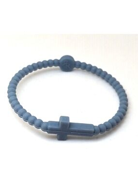 Ryan and Rose Cutie Bracelet Jesus Edition Blue Silicone Cross Bracelet